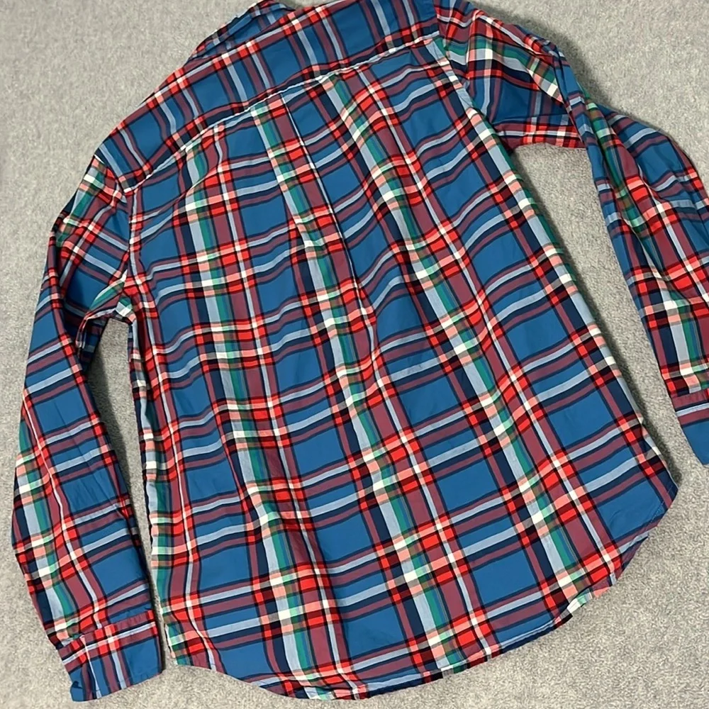 Ralph Lauren Boys Button Shirt Large Plaid Cotton Longsleeve